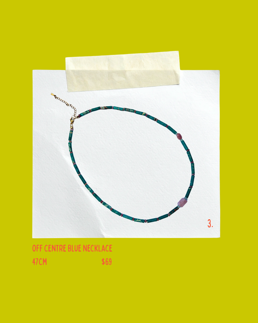 Off Centre Blue Necklace