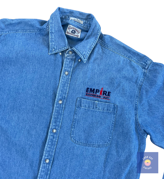 Vintage Denim Shirt Eagle Dry Goods Co/ Empire Express