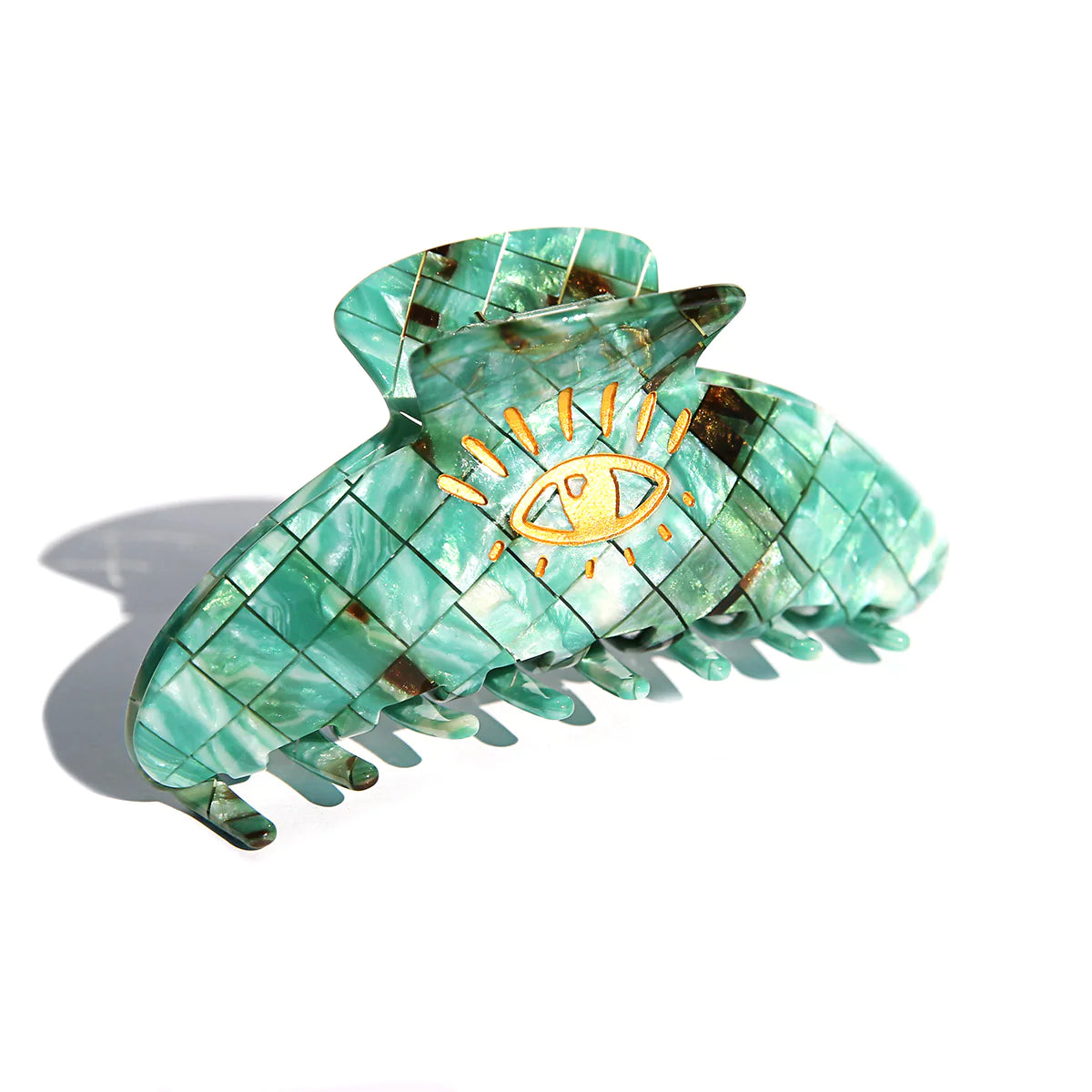 Eye Love Hair Clip in Teal