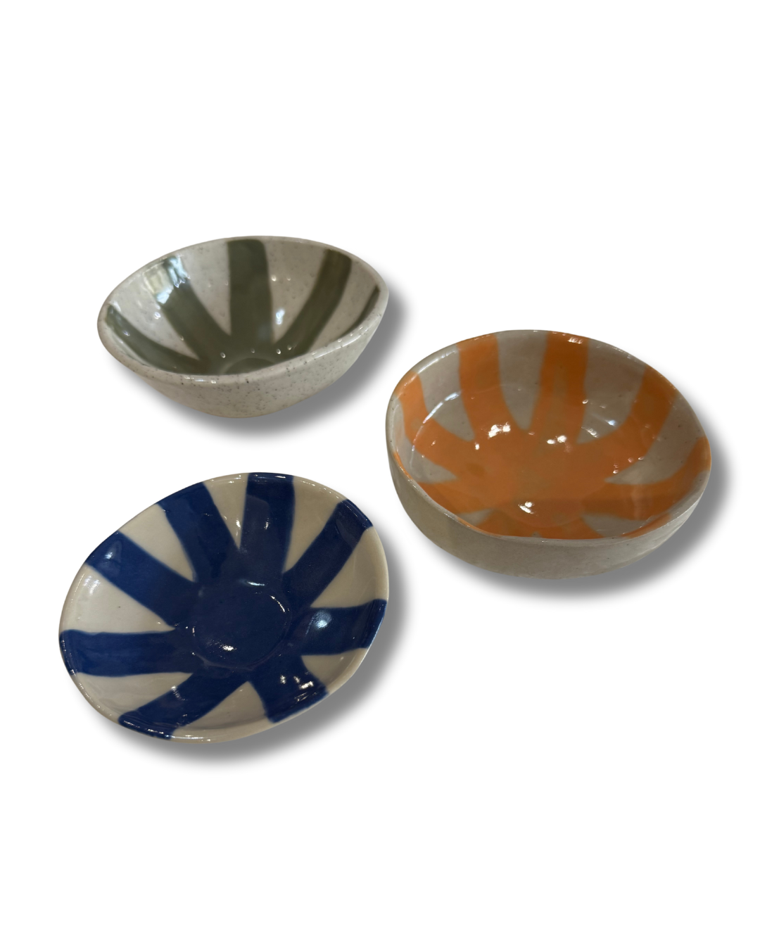 Blue Sunburst Condiment Dish