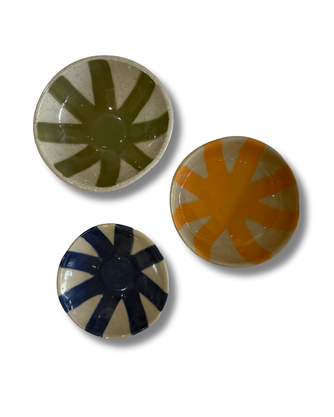 Orange Sunburst Condiment Dish