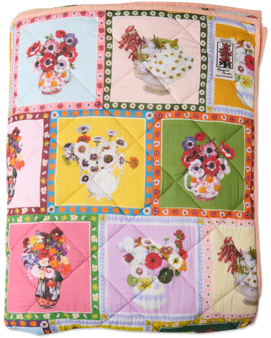 Kip & Co x Margaret Preston Margaret's Vase Organic Cotton Quilted Bedspread