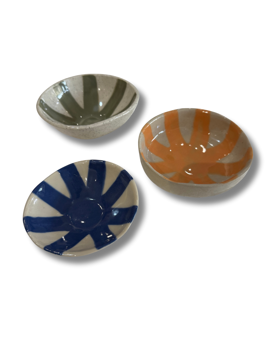 Orange Sunburst Condiment Dish