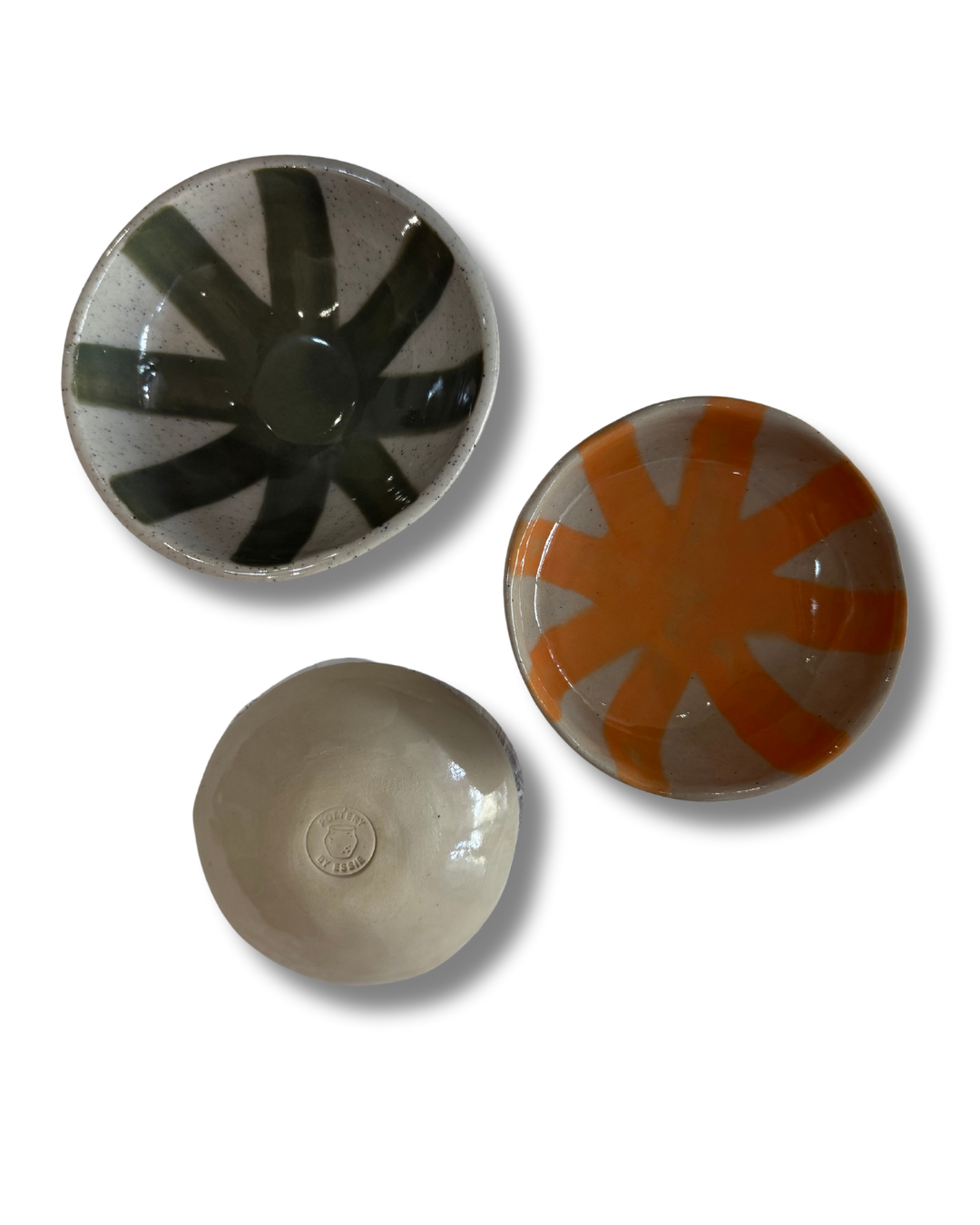 Orange Sunburst Condiment Dish