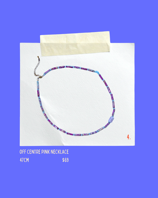 Off Centre Pink Necklace