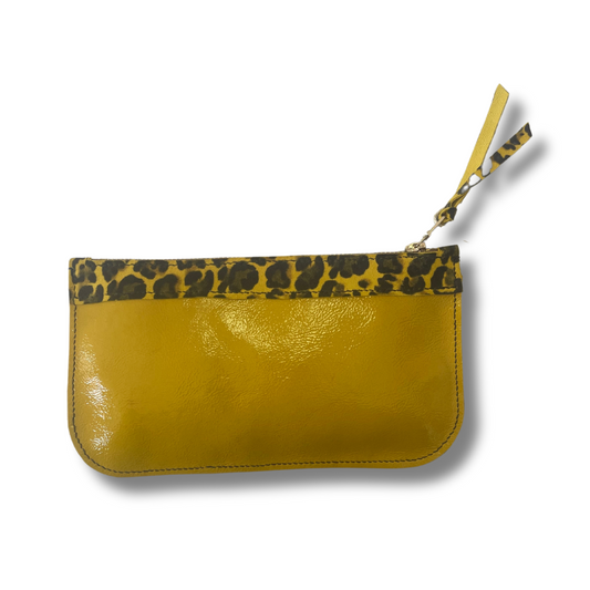 Zip Top Make-Up Pouch in Saffron