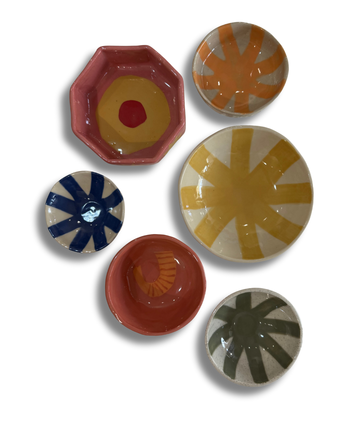 Blue Sunburst Condiment Dish