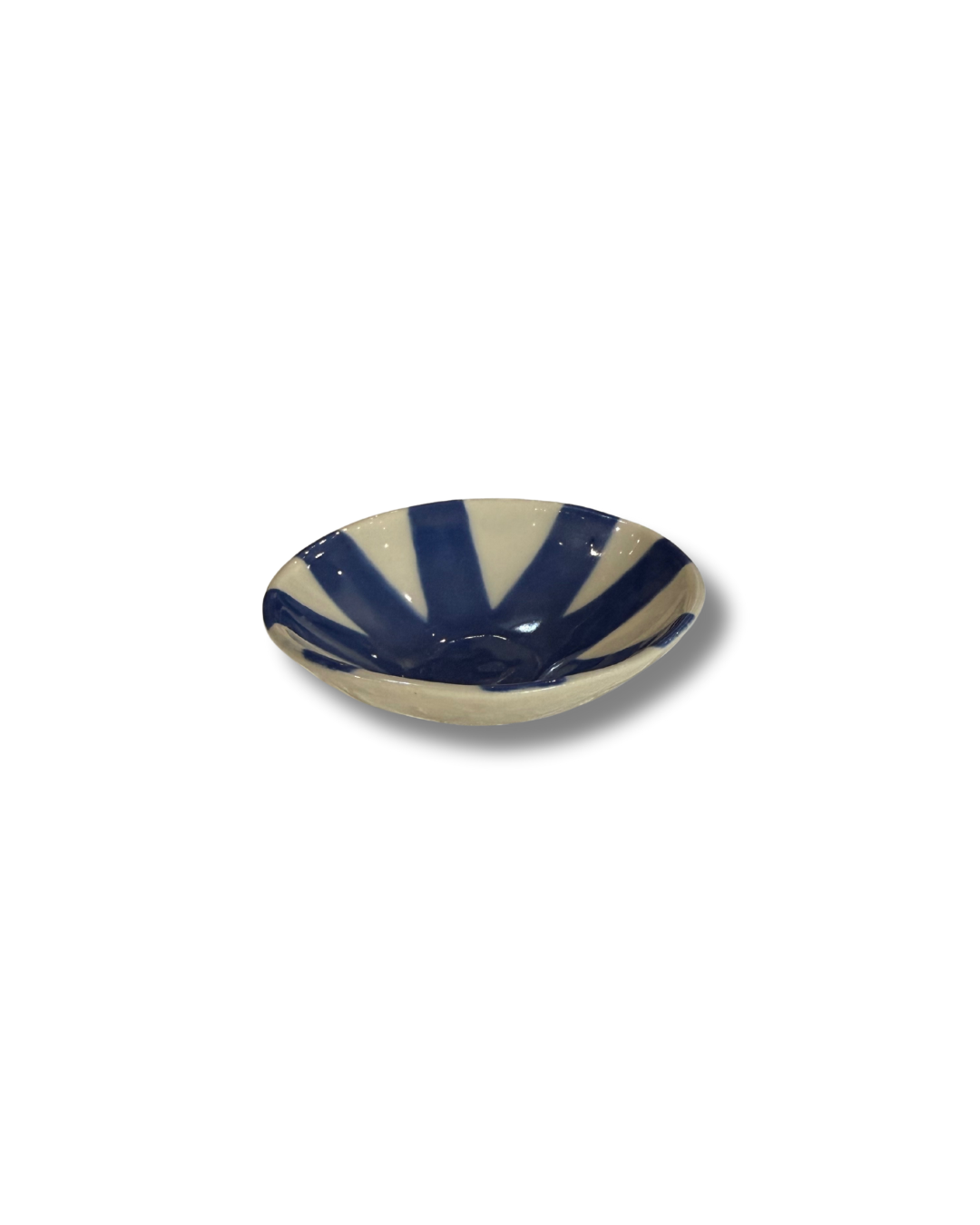 Blue Sunburst Condiment Dish