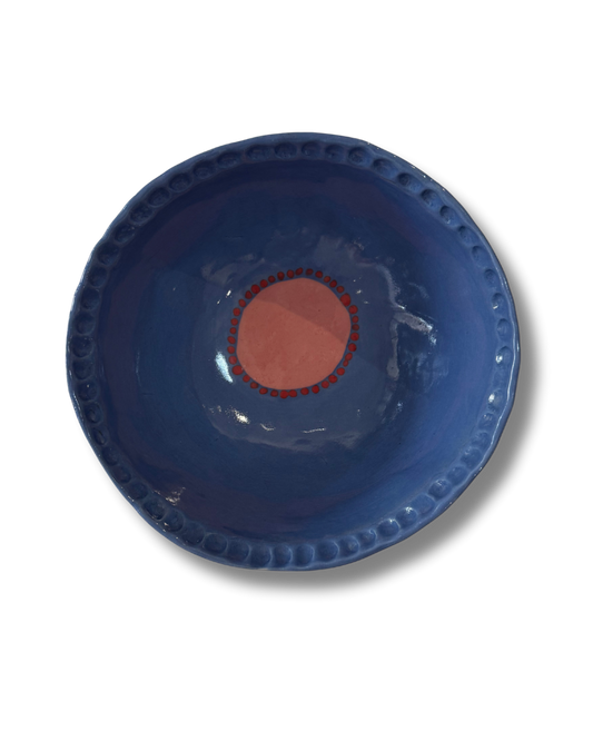 Blue Comb Large Bowl