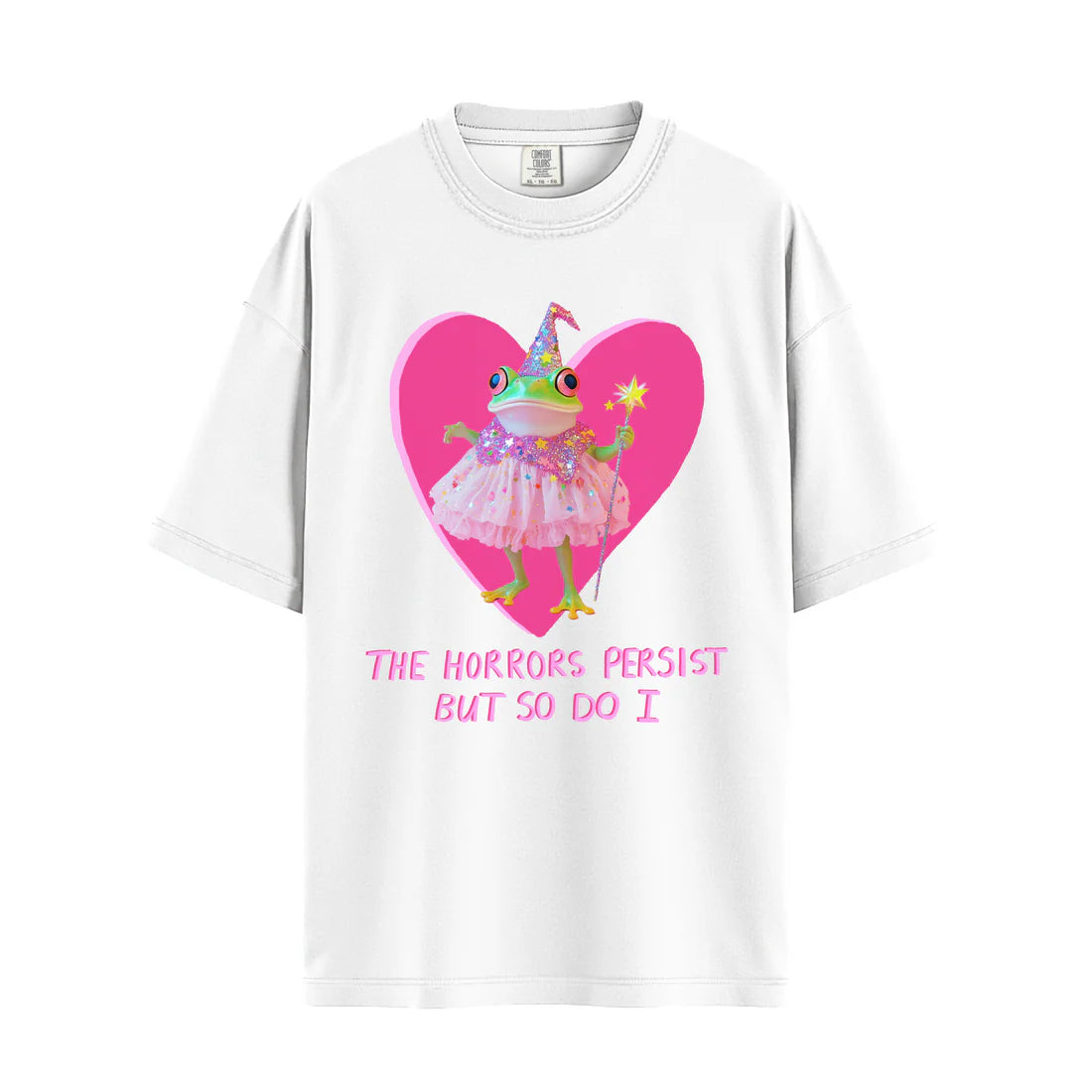 The Horrors Persist But So Do I Relaxed Tee in White