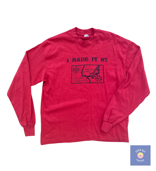 80's I Made it in 87 Single Stitch Long Sleeve Tee