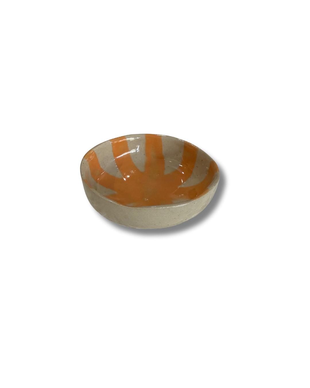 Orange Sunburst Condiment Dish