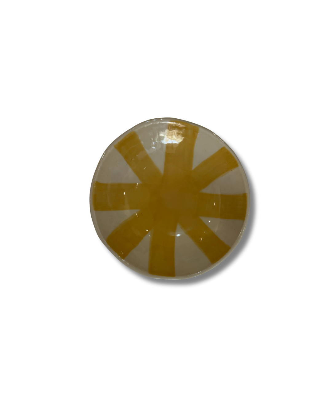 Yellow Sunburst Condiment Dish