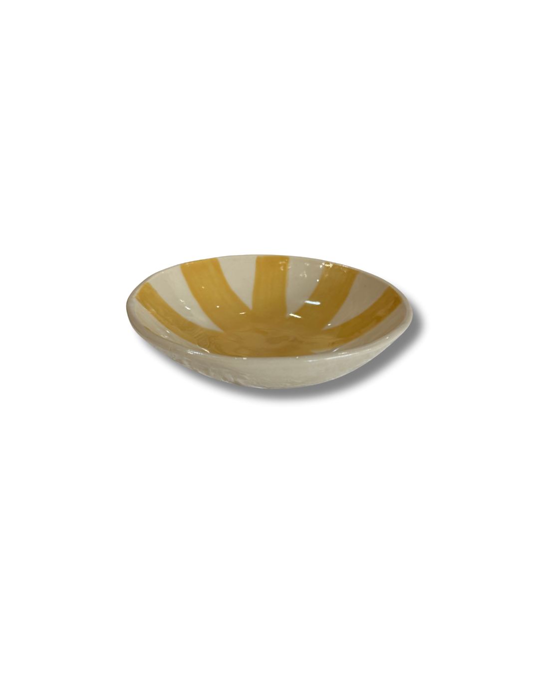 Yellow Sunburst Condiment Dish