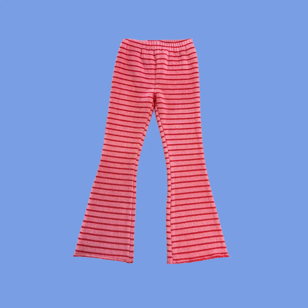 Solar Flare Pants in Pink and Red Stripe