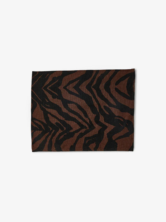 Zebra Chocolate Placemat Set of 2