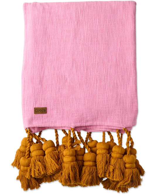 Sunset Delight Tassel Throw