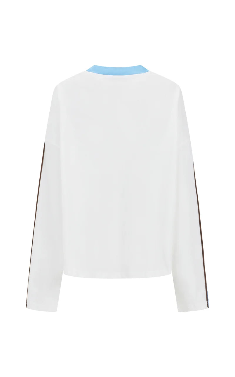 Frutti Oversized Long Sleeve Tee Snow