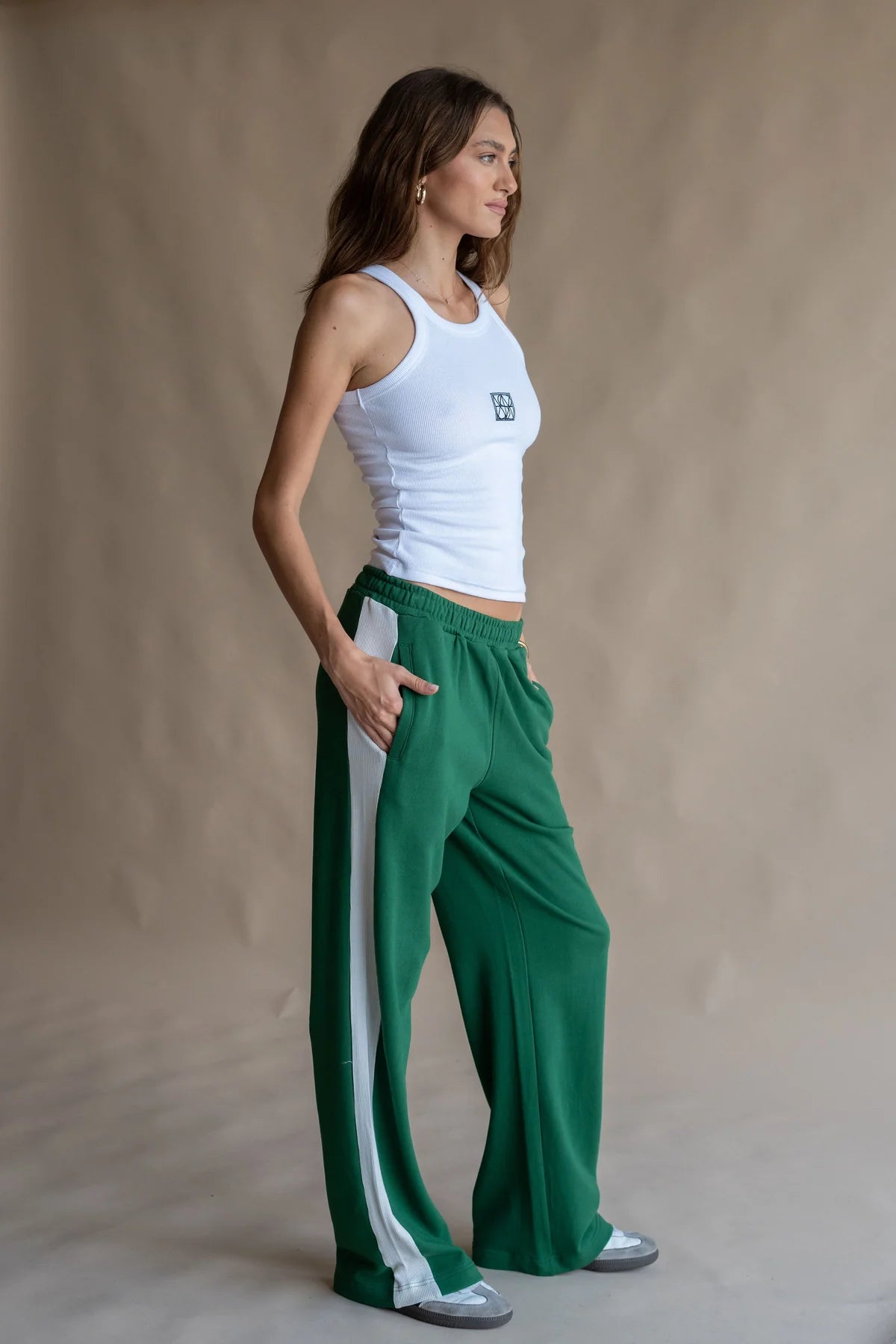 Classic Track Pant in Dark Green