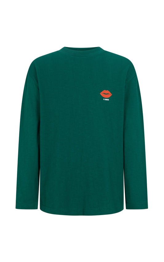 Cuba Cola Long Sleeve Top Storm Green