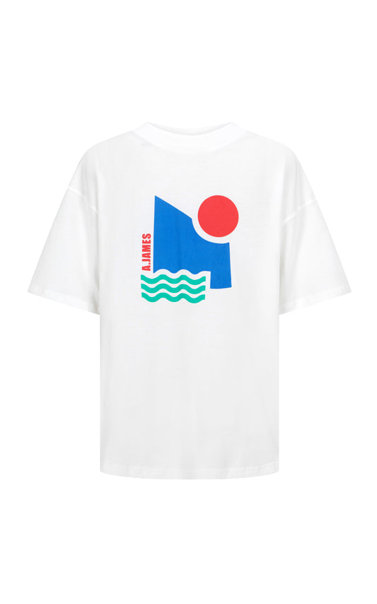 Sun Oversized Tee in Warm White