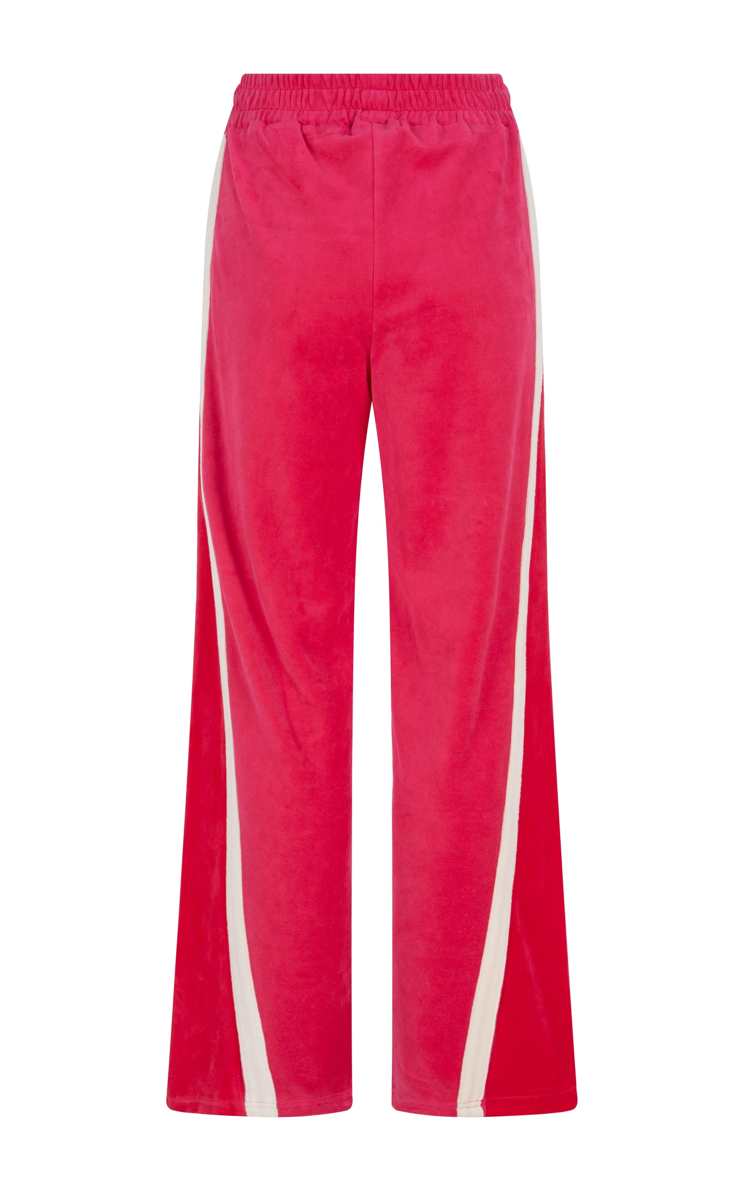 Velour Splice Trackpant in Tango Red
