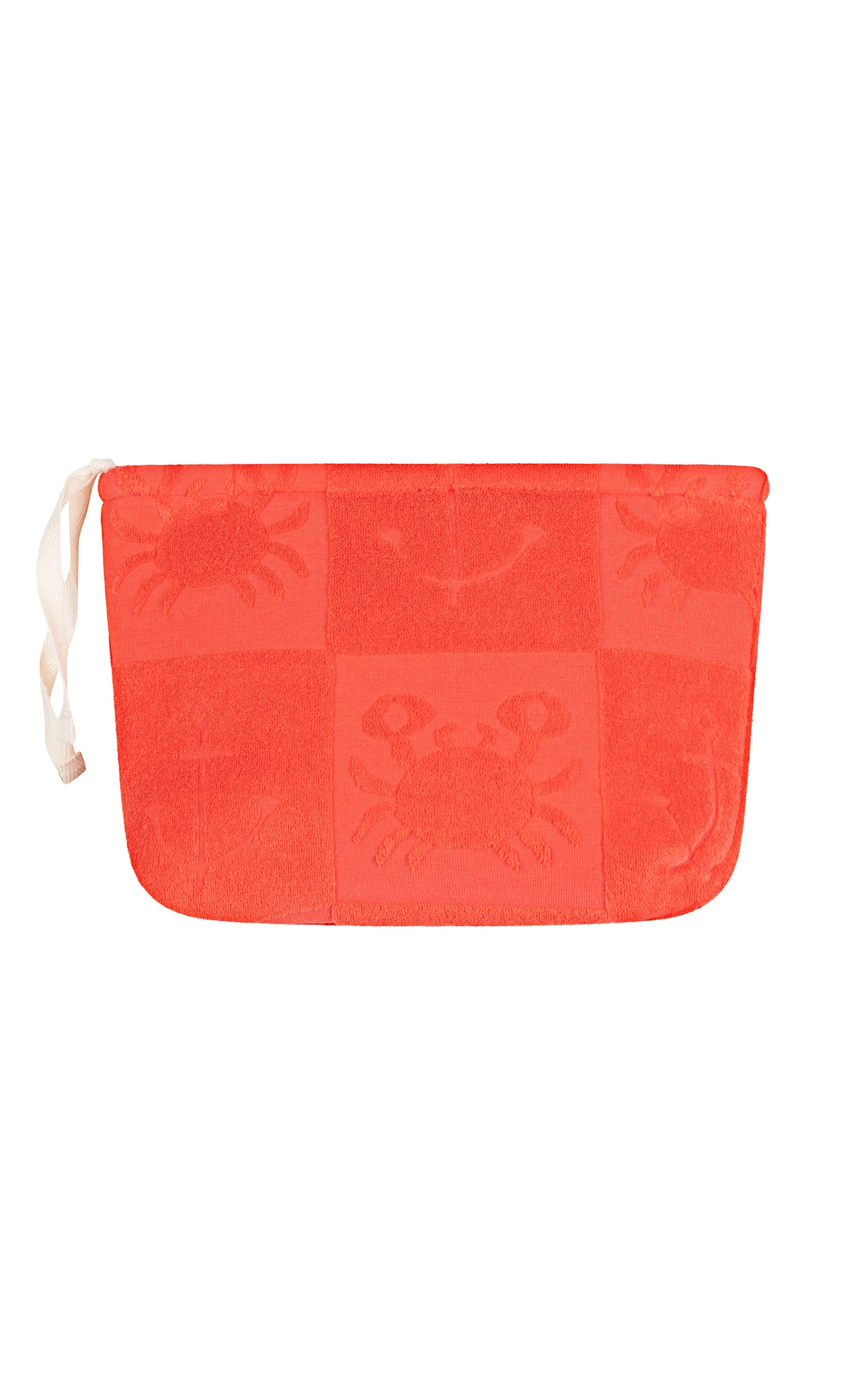 Seaside Terry Beach Clutch in Lobster Red