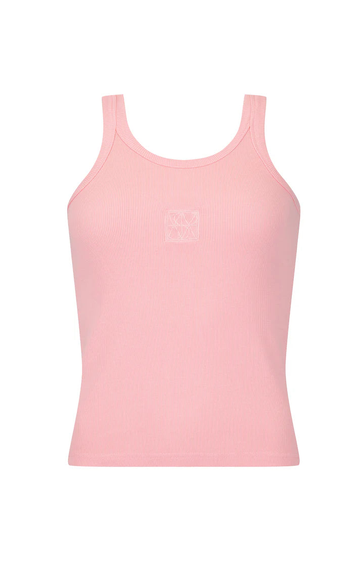 Monogram Tank in Pink