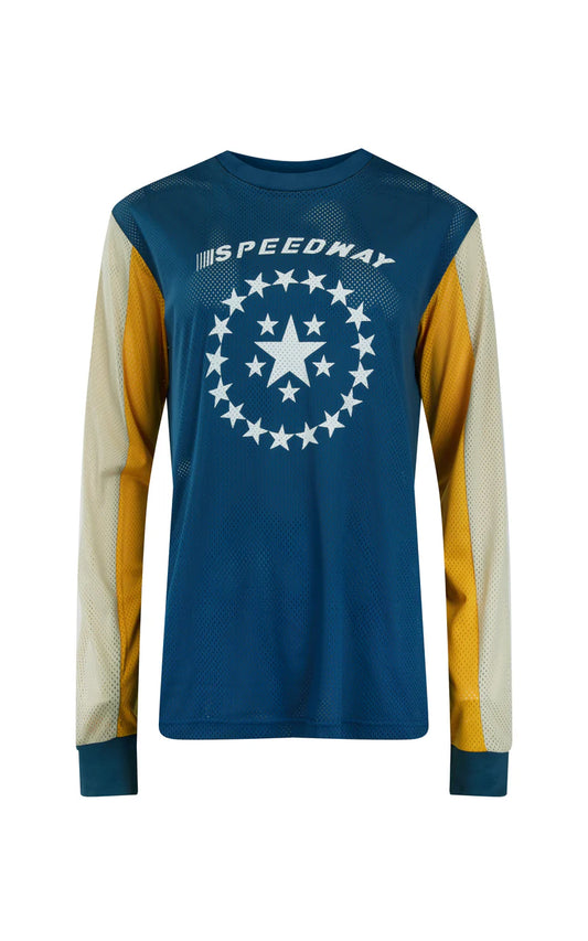 Speedway Long Sleeve Tee in Maritime Blue