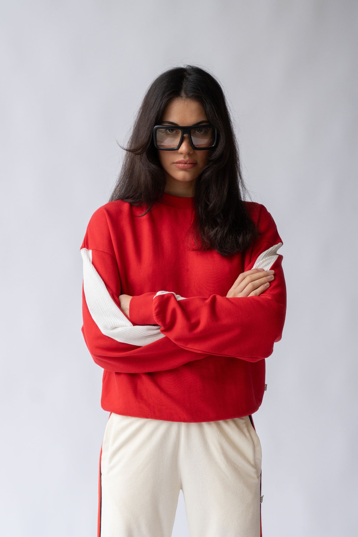 Ciao Bonjour Sweatshirt in Cherry