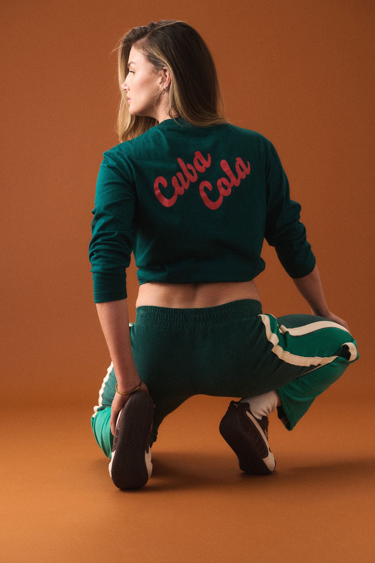 Cuba Cola Long Sleeve Top Storm Green