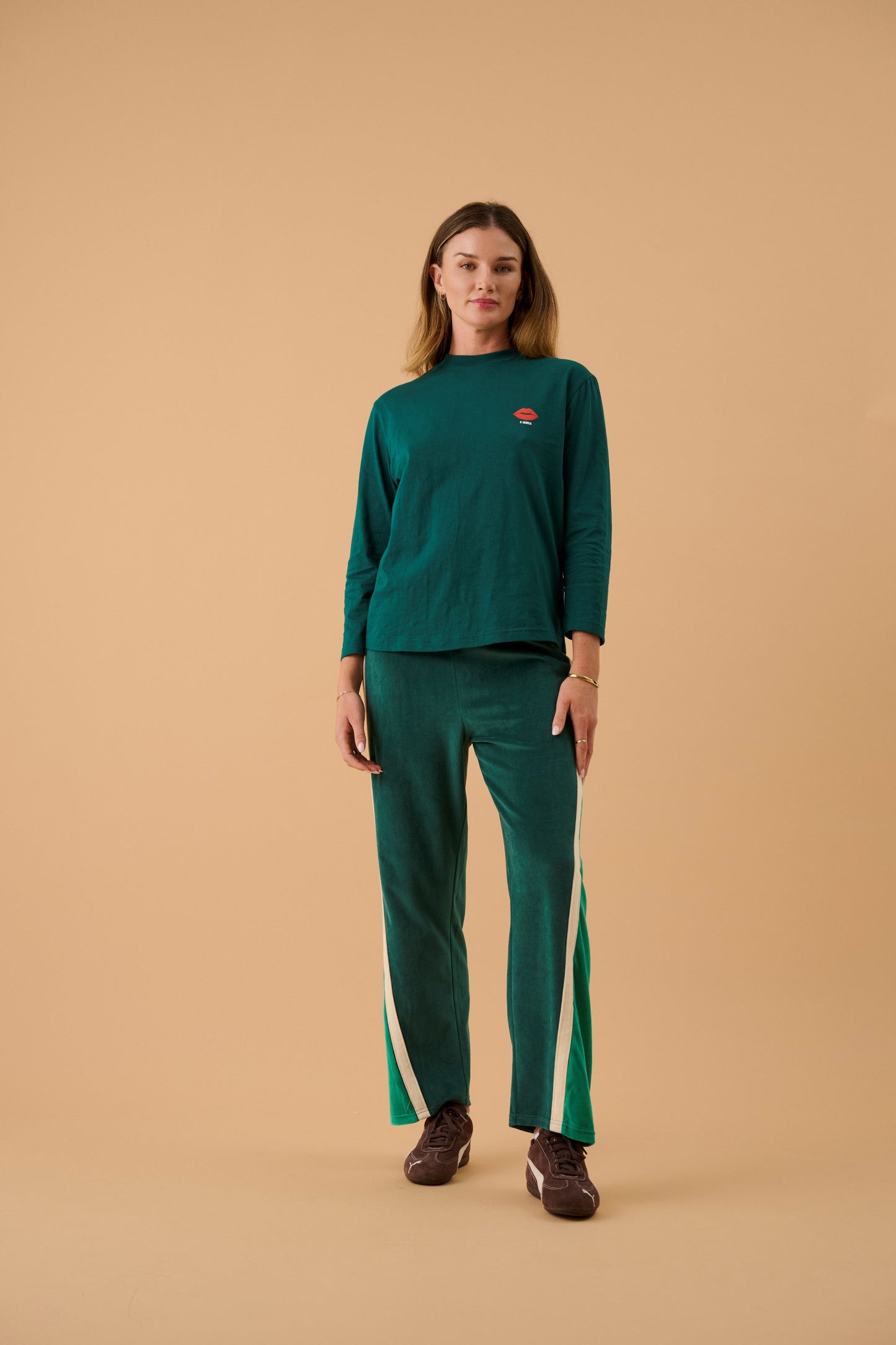 Cuba Cola Long Sleeve Top Storm Green