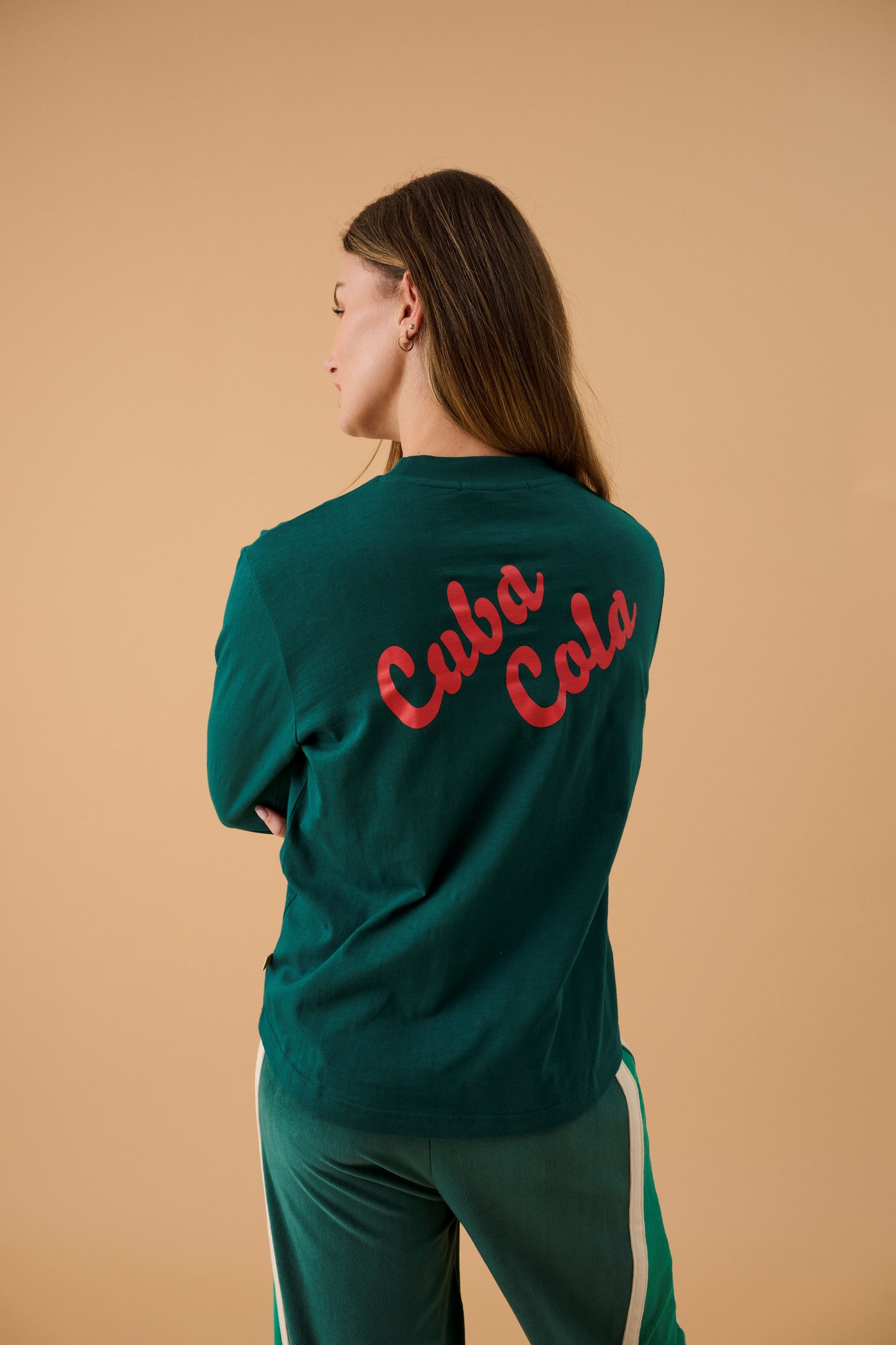 Cuba Cola Long Sleeve Top Storm Green