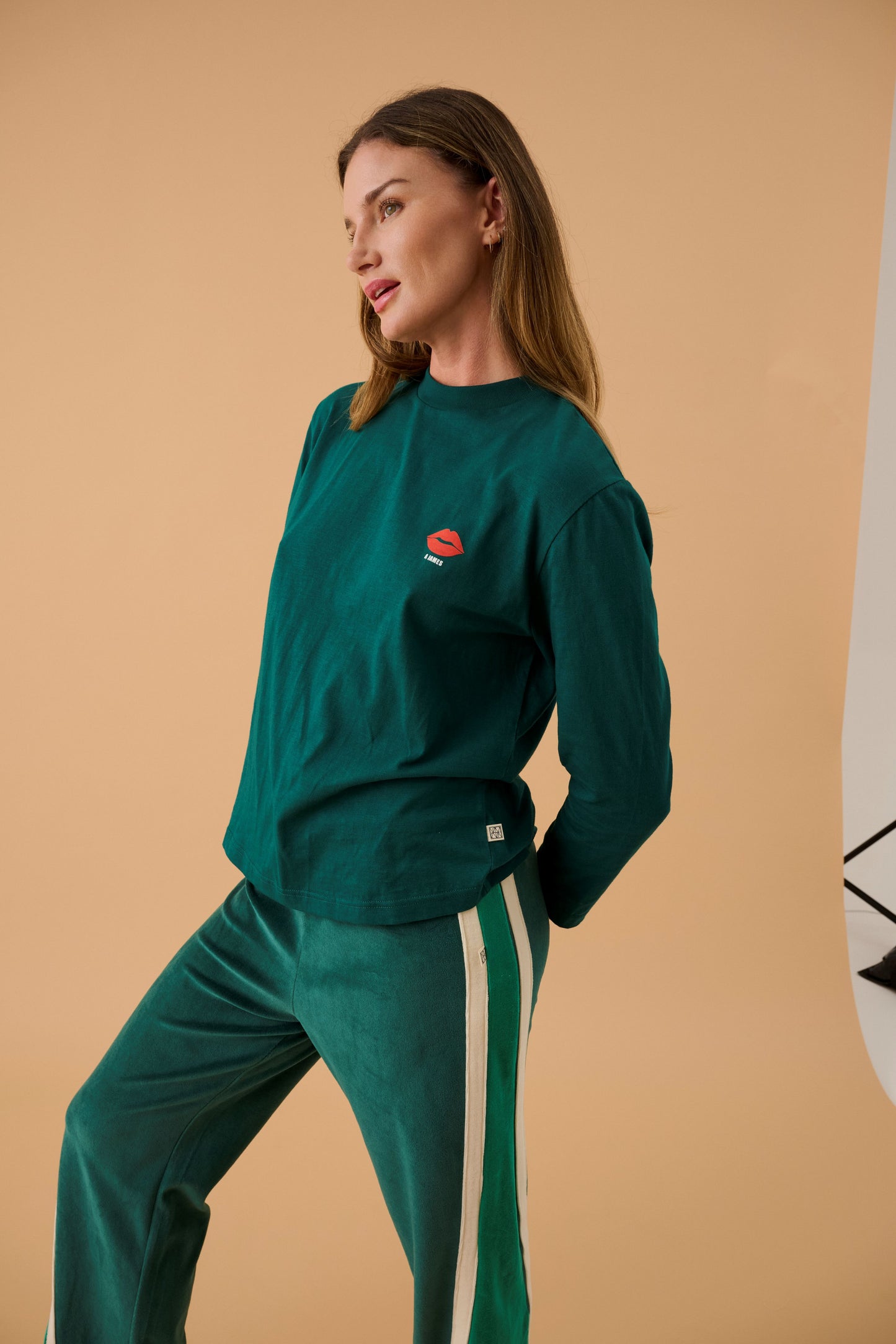 Cuba Cola Long Sleeve Top Storm Green