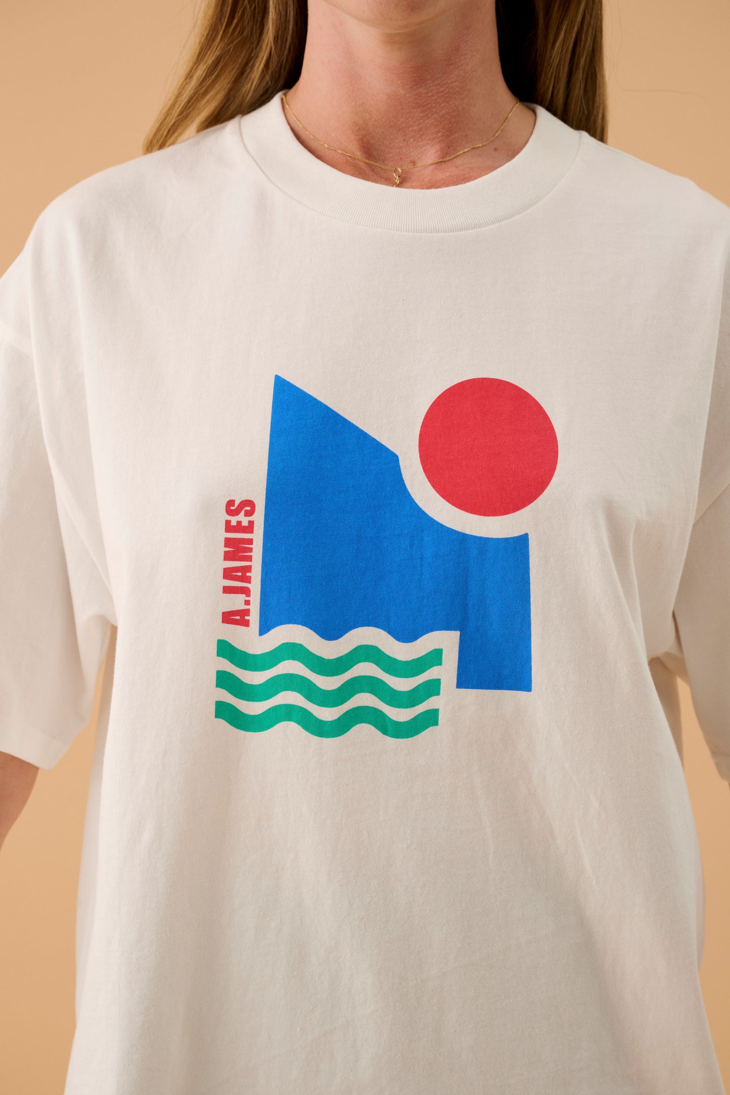 Sun Oversized Tee in Warm White