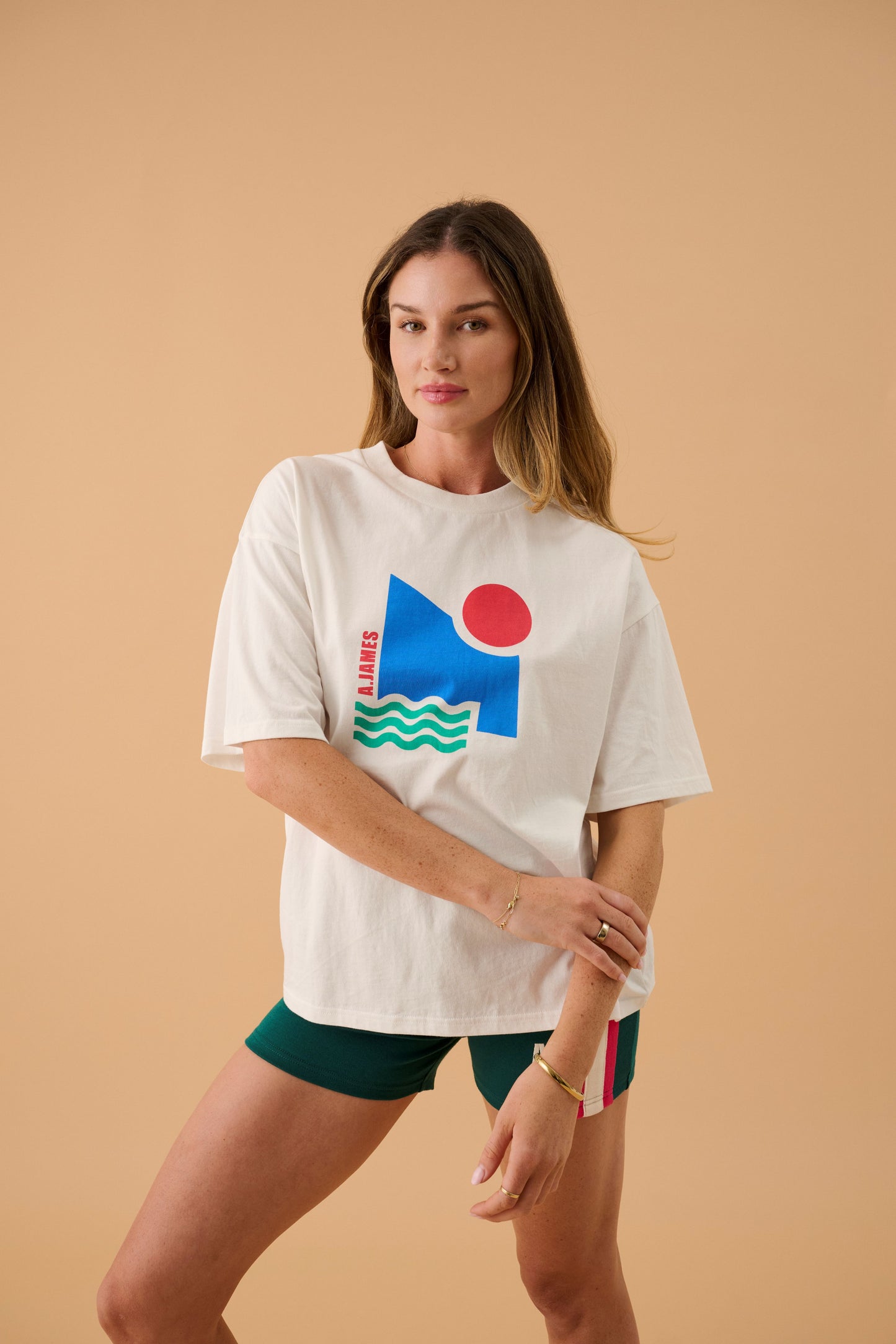 Sun Oversized Tee in Warm White