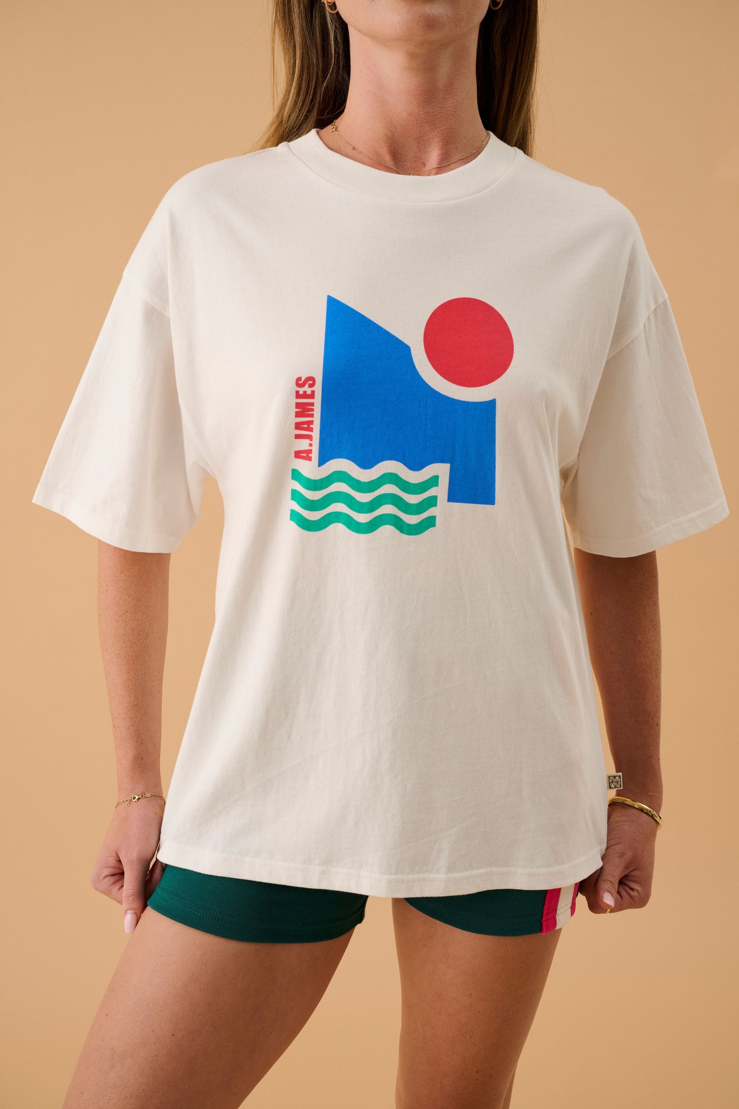Sun Oversized Tee in Warm White
