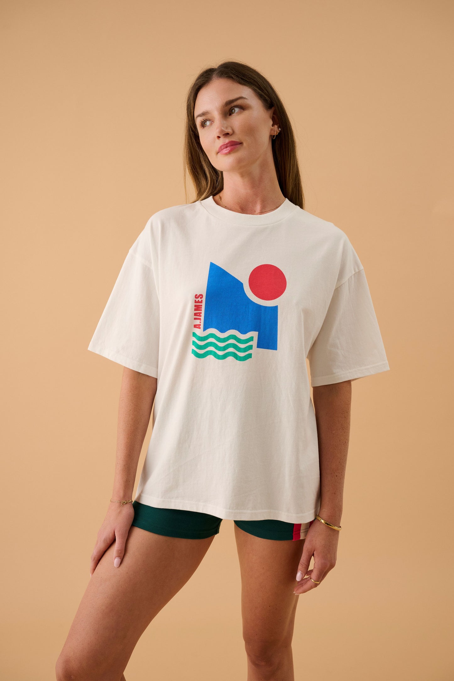 Sun Oversized Tee in Warm White