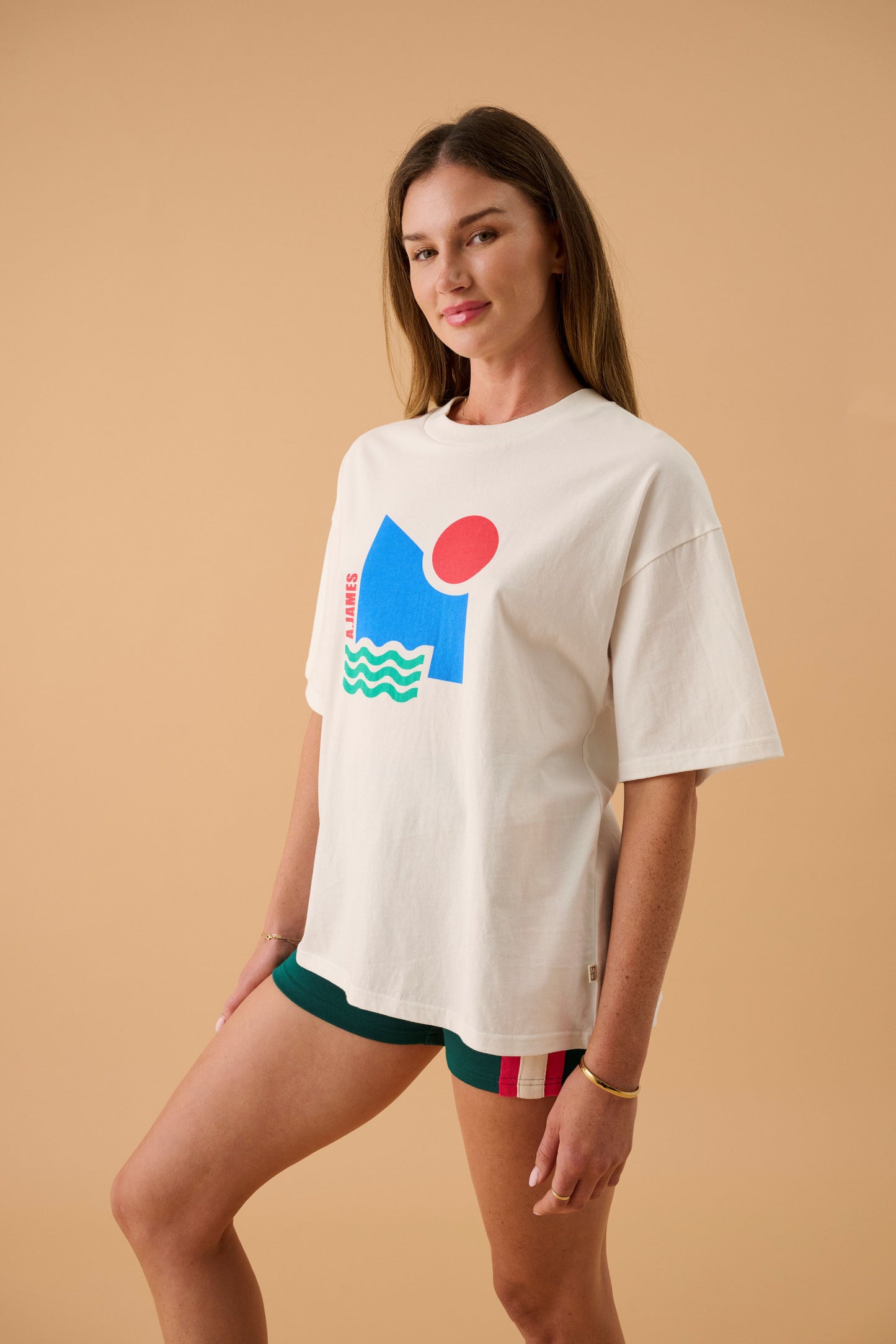 Sun Oversized Tee in Warm White
