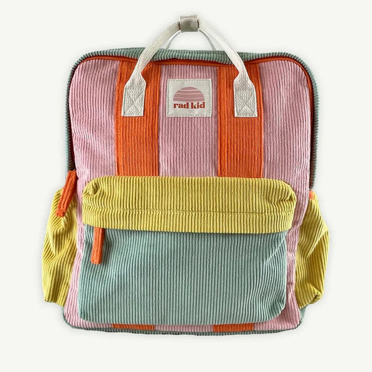 Corduroy Splice Eco Kids Backpack in Candy