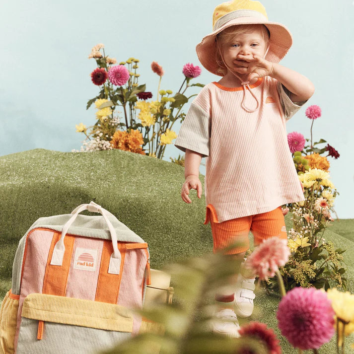 Corduroy Splice Eco Kids Backpack in Candy