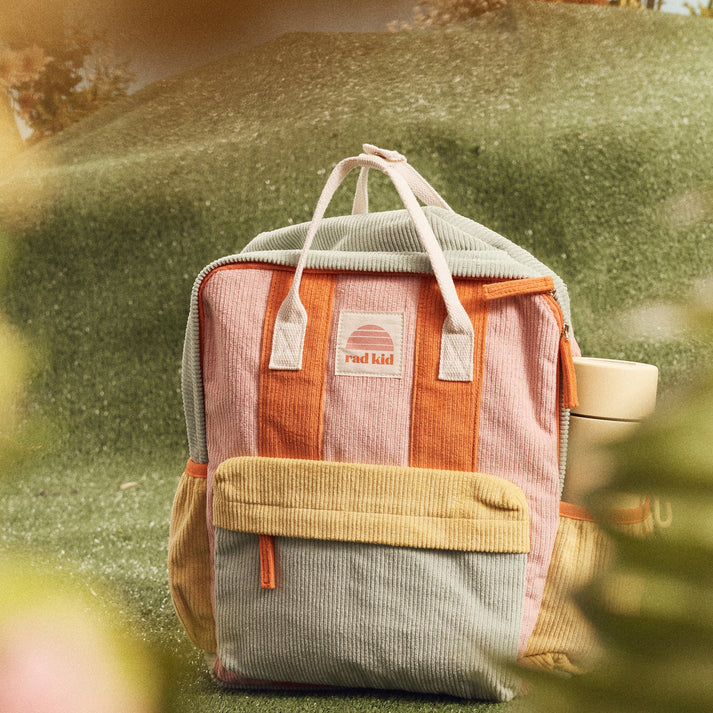 Corduroy Splice Eco Kids Backpack in Candy