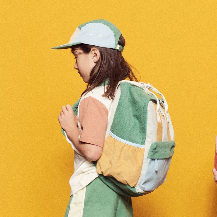 Corduroy Splice Eco Kids Backpack in Lagoon