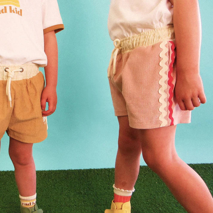 Ric Rac Corduroy Shorts in Mauve