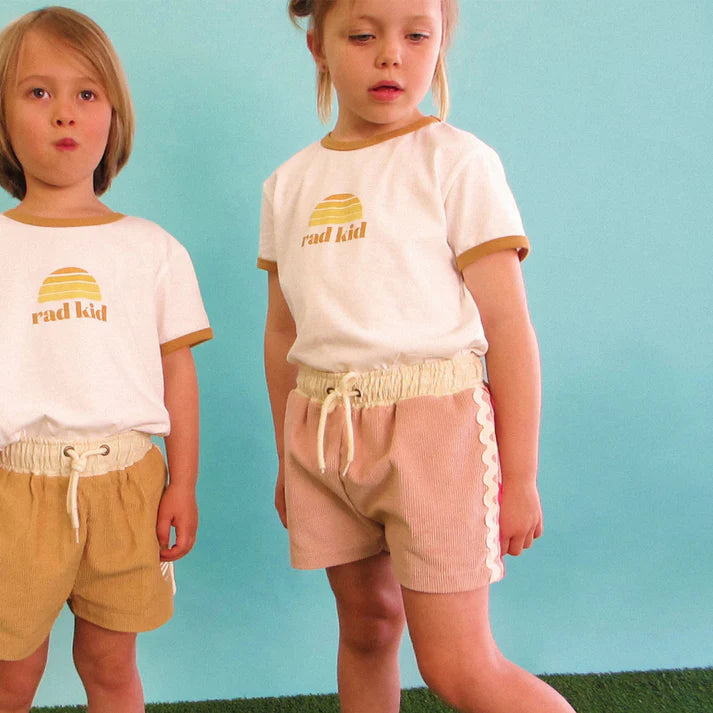 Ric Rac Corduroy Shorts in Mauve