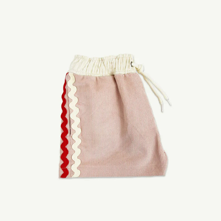 Ric Rac Corduroy Shorts in Mauve