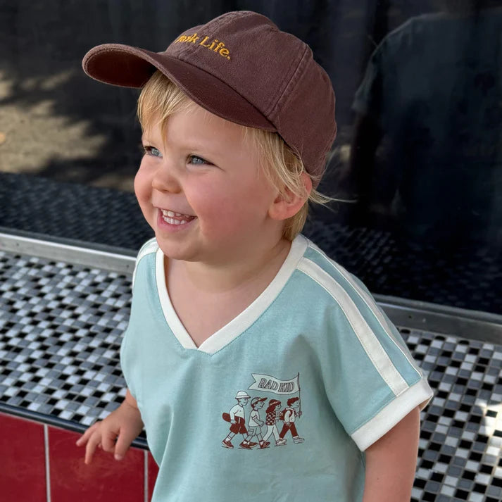 Rad Kid Park Crew Org Cotton Tee in Teal