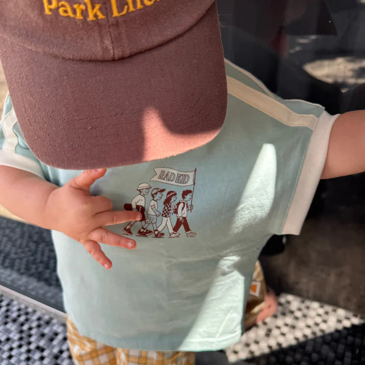 Rad Kid Park Crew Org Cotton Tee in Teal