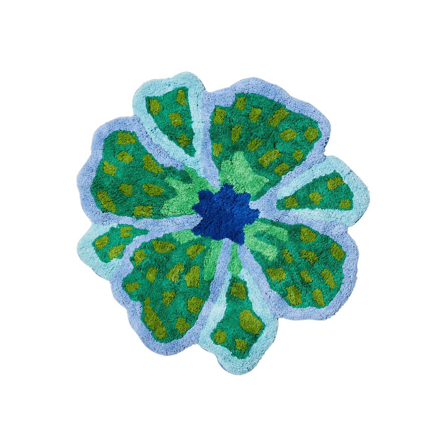 Flower Blue Bath Mat