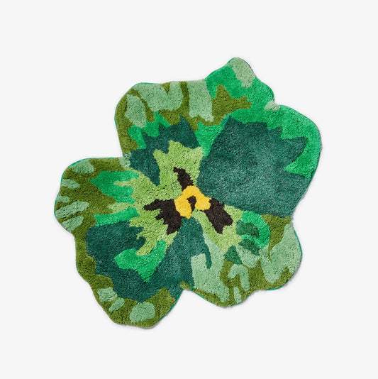 Pansy Green Bath Mat